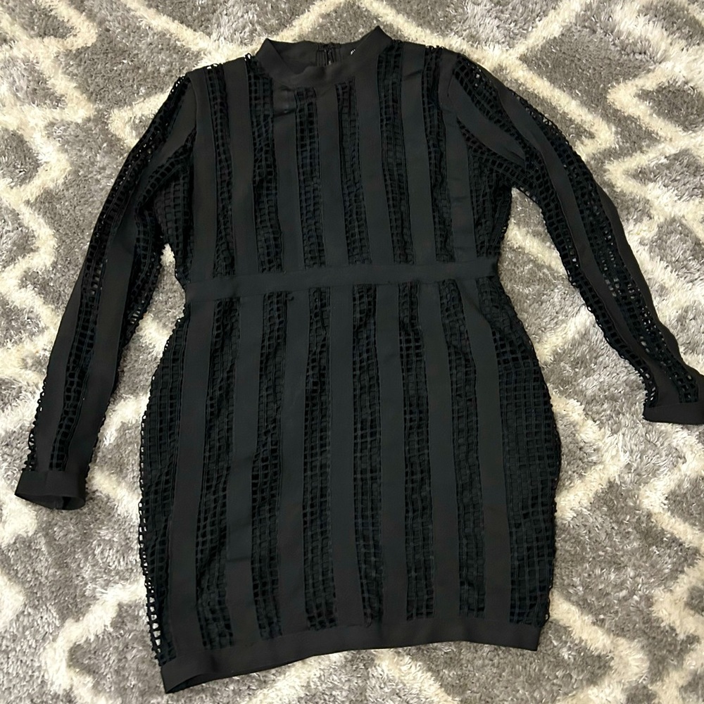 Black dress with caged details